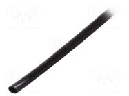Heat shrink sleeve; glueless; 2: 1; 1.6mm; black; polyolefine; reel RADPOL