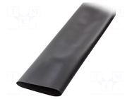 Heat shrink sleeve; glued; 140mm; L: 1m; black; Temp: -15÷125°C RADPOL