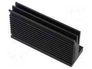 Heatsink: extruded; grilled; black; L: 84mm; W: 50mm; H: 28mm; PCB FISCHER ELEKTRONIK