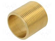 Splice terminal: nipple; full threaded; 40mm; brass CW617N; BR GEBO