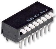 DIP SWITCH, 6POS, SPST, PIANO