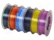 Filament: multipack; 1.75mm; 2.1kg; Kit: 350g x 6,PLA Silk; 6pcs. ROSA 3D