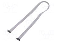 Ribbon cable with IDC connectors; IDC,both sides; 508mm; 20" SAMTEC