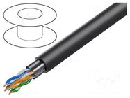 Wire; Data Tuff®,F/UTP; 4x2x23AWG; outdoor; 6a; wire; Cu; FEP; black BELDEN