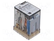 Relay: electromagnetic; 3PDT; 24VDC; 10A/250VAC; PCB; 55.13; 600Ω FINDER