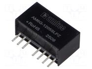 Converter: DC/DC; 6W; Uin: 9÷18VDC; Uout: 5VDC; Iin: 625mA; Iout: 1.2A AIMTEC