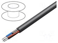 Wire; 1x2x22AWG,2x18AWG; shielded,Al-PET foil; PVC; black; 300V BELDEN