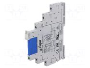 Relay: interface; SPST; Ucoil: 24VDC; 2A; 2A/32VDC; PIR6W-1PS; IP20 RELPOL