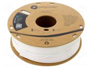 Filament: ASA; 1.75mm; white; 240÷260°C; 1kg; Table temp: 75÷95°C POLYMAKER