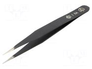Tweezers; Blade tip shape: sharp; Tweezers len: 120mm; ESD PIERGIACOMI