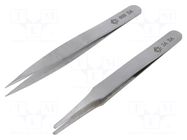 Tweezers-set; universal; 2pcs; Kit: PG-2A-SA,PN00B PIERGIACOMI