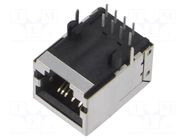 Connector: RJ45; socket; PIN: 8; Cat: 5e; shielded; 8p8c; on PCBs; THT BEL FUSE