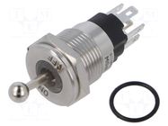 Switch: toggle; Pos: 2; SPDT; ON-ON; 5A/250VAC; -40÷85°C; IP67; 12VDC ONPOW