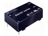 Converter: AC/DC; 1W; Uin: 80÷264VAC,115÷370VDC; Uout: 3.3VDC; 65% RECOM