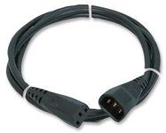 POWER CORD, C13 PLG TO C14 SKT, 2M, BLK