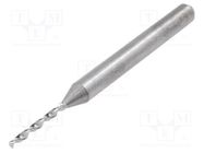 Drill bit; Ø: 1.1mm; carbon steel; PCB; 1/8" (3,175mm) BUNGARD