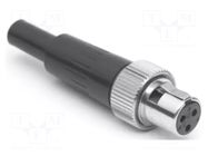 Plug; XLR mini; female; PIN: 6; for cable; soldering; 1.2A; 0.38mm2 AMPHENOL