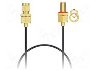 Cable; SMA male,SMA female; black; straight,with o-ring seal GCT