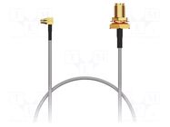 Cable; MMCX male,SMA female; brown; 40÷125°C; 0÷3GHz; 100mm; 50Ω GCT