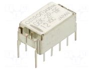 Relay: electromagnetic; DPDT; Ucoil: 12VDC; Icontacts max: 1A; G6K OMRON Electronic Components