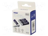 Re-battery: Li-Ion; AA; 1.5V; 2450mAh; Ø14.3x50.3mm; 2A; box; 4pcs. XTAR