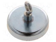 Magnet: permanent; hard ferrite; 125N; 40mm; with eyelet ELESA+GANTER