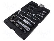 Wrench-set; 6-angles,socket spanner; 1/4"; Beta Worker; 42pcs. BETA