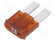 Fuse: fuse; 7.5A; 32VDC; automotive; 9.1mm; MINI; 9.1x3.8x15.3mm ELED