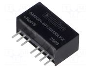Converter: DC/DC; 3W; Uin: 18÷75VDC; Uout: 12VDC; Iin: 82mA; SIP8; THT AIMTEC
