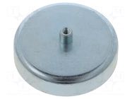 Magnet: permanent; hard ferrite; 350N; Ø: 63mm; H: 22mm; steel ELESA+GANTER