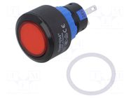 Switch: push-button; Pos: 2; SPDT; 0.5A/220VAC; 1A/24VDC; ON-(ON) ONPOW