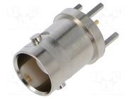 Connector: BNC; socket; female; straight; 50Ω; THT; on PCBs AMPHENOL RF