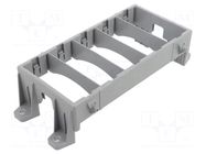 Holder; screw,push-in; polypropylene; grey; Kit: bezel MTA