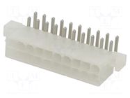 Connector: wire-board; socket; male; PIN: 20; Mini-Fit Jr; 13A; THT MOLEX