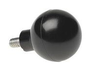 KNOB, FINGER GRIP, PHENOLIC, 2", BLACK