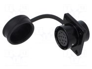 Connector: circular; socket; female; PIN: 12; IP67; SA20; 5A; 400V WEIPU