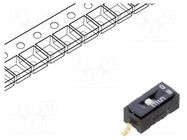 Switch: DIP-SWITCH; Poles number: 1; OFF-ON; 0.1A/6VDC; Pos: 2/1 Nidec Copal Electronics