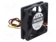 Fan: DC; axial; 24VDC; 60x60x15mm; 36.6m3/h; 44dBA; ball; 6200rpm SANYO DENKI
