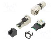 Connector: RJ45; plug; PIN: 8; Cat: 6a; shielded; gold-plated; IP20 TELEGÄRTNER