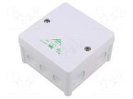 Enclosure: junction box; X: 87mm; Y: 87mm; Z: 52mm; polypropylene PP SPELSBERG