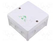 Enclosure: junction box; X: 102mm; Y: 102mm; Z: 57mm; IP66; white SPELSBERG