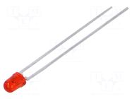 LED; red; 3mm; 8.7÷29mcd; 45°; Front: convex; 2÷2.6VDC; No.of term: 2 LITEON