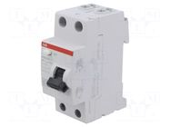RCD breaker; Inom: 63A; Ires: 300mA; Max surge current: 250A; IP20 ABB
