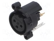 Connector: XLR; socket; female; PIN: 3; straight; with push button NEUTRIK