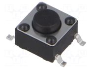 Microswitch TACT; SPST; Pos: 2; 0.05A/12VDC; SMT; 1.57N; 6x6x3.5mm CONNFLY
