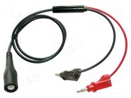 Test lead; 60VDC; 30VAC; 3A; BNC plug,banana plug 4mm x2; Len: 1m ELECTRO-PJP