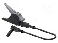 Test lead; 36A; angular banana plug 4mm,crocodile clip; black ELECTRO-PJP