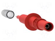 Measuring tip; 1A; red; Tip diameter: 0.75mm; Socket size: 2mm ELECTRO-PJP