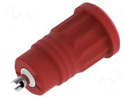Connector: 4mm banana; socket; 25A; red; nickel plated; soldered ELECTRO-PJP