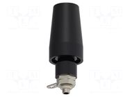 Connector: 4mm banana; socket; 36A; black; nickel plated; M6 ELECTRO-PJP